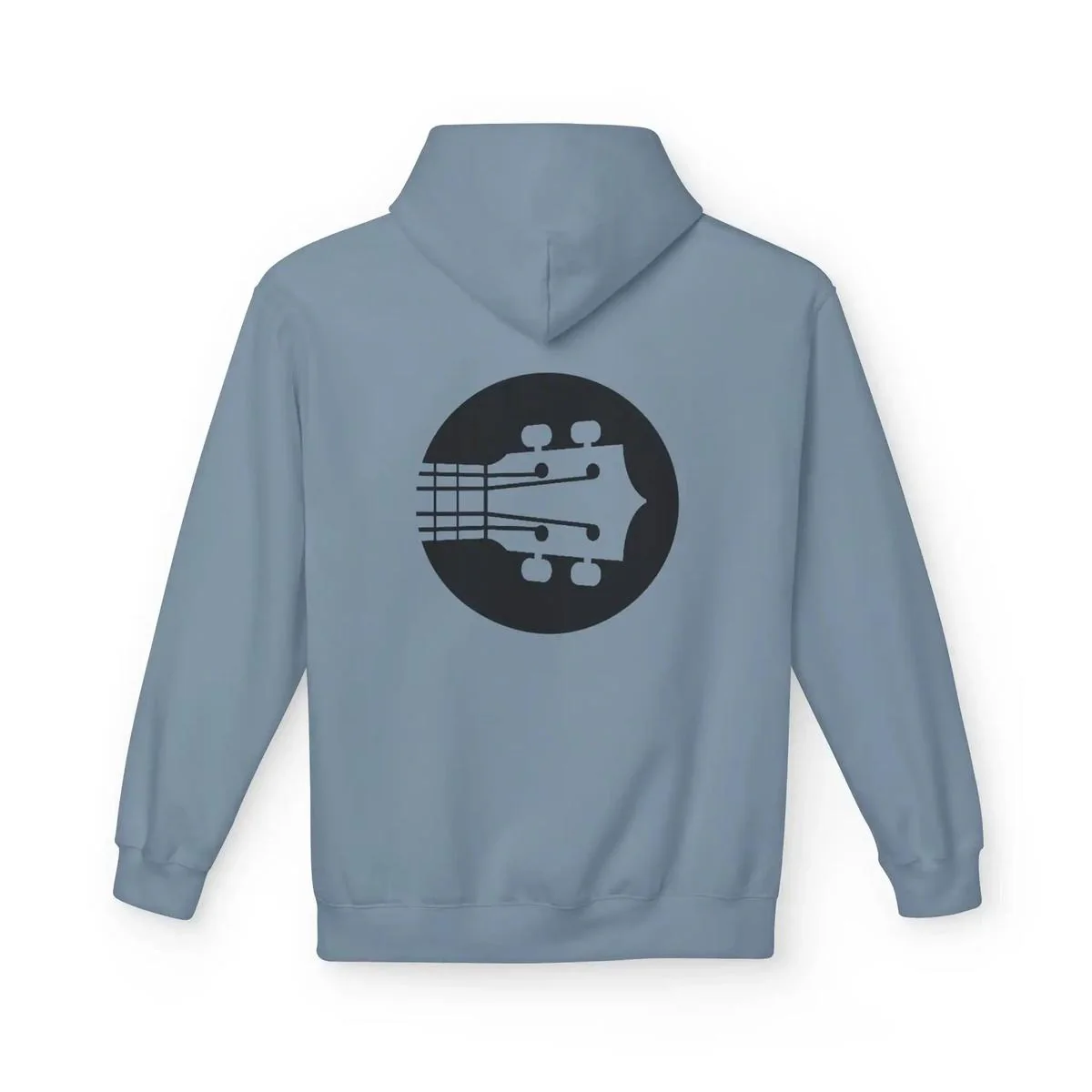 Uke Like The Pros Unisex Fleece Hoodie - Black Logo - Image 20
