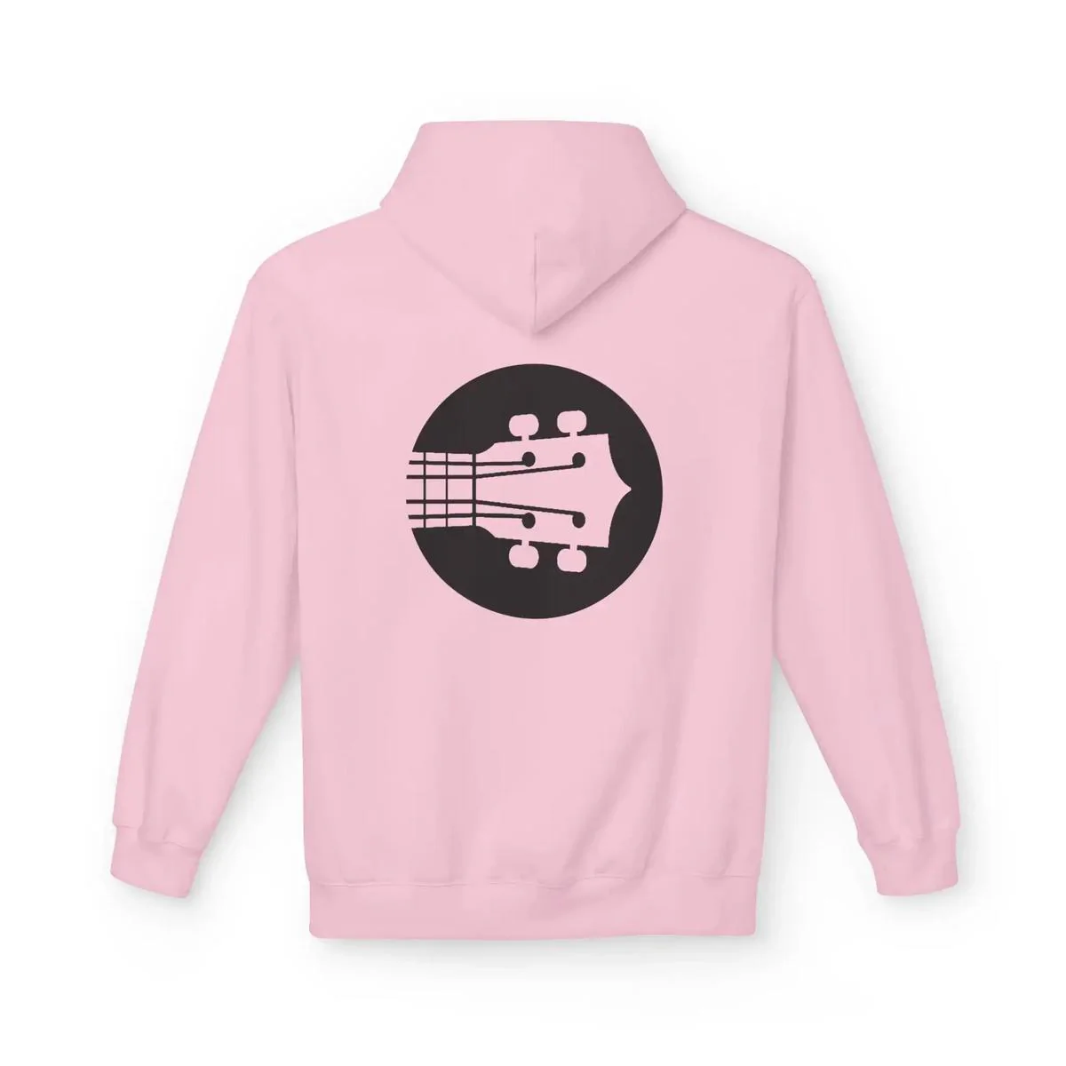 Uke Like The Pros Unisex Fleece Hoodie - Black Logo - Image 21