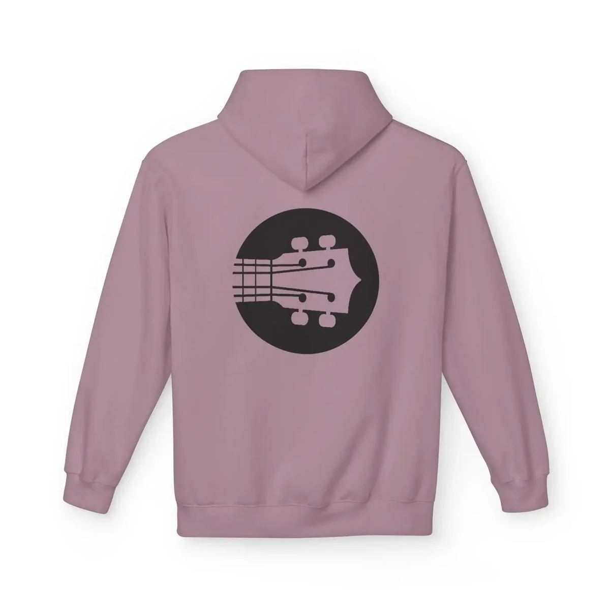 Uke Like The Pros Unisex Fleece Hoodie - Black Logo - Image 22