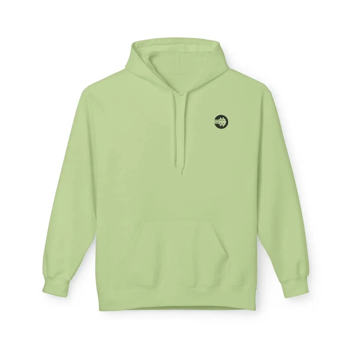 Uke Like The Pros Unisex Fleece Hoodie - Black Logo - Image 5