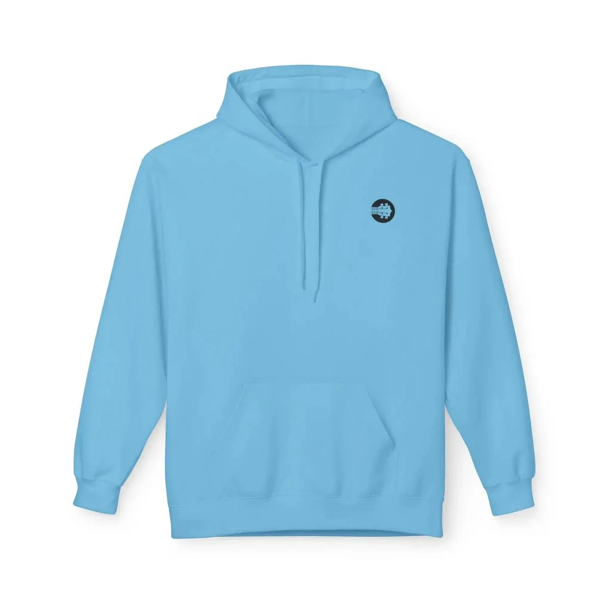 Uke Like The Pros Unisex Fleece Hoodie - Black Logo - Image 7