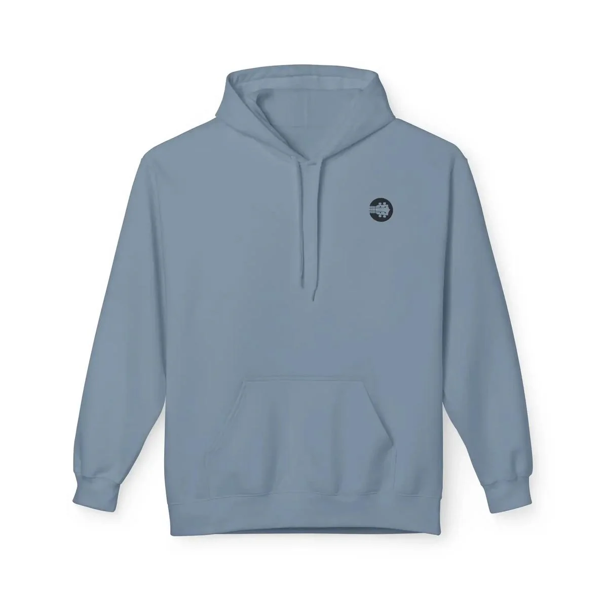 Uke Like The Pros Unisex Fleece Hoodie - Black Logo - Image 8