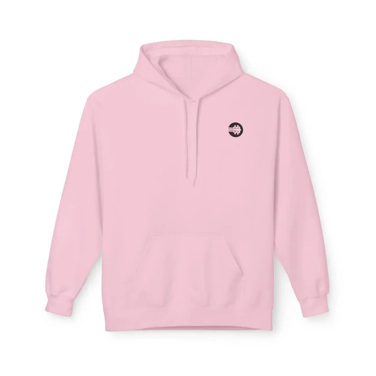 Uke Like The Pros Unisex Fleece Hoodie - Black Logo - Image 9