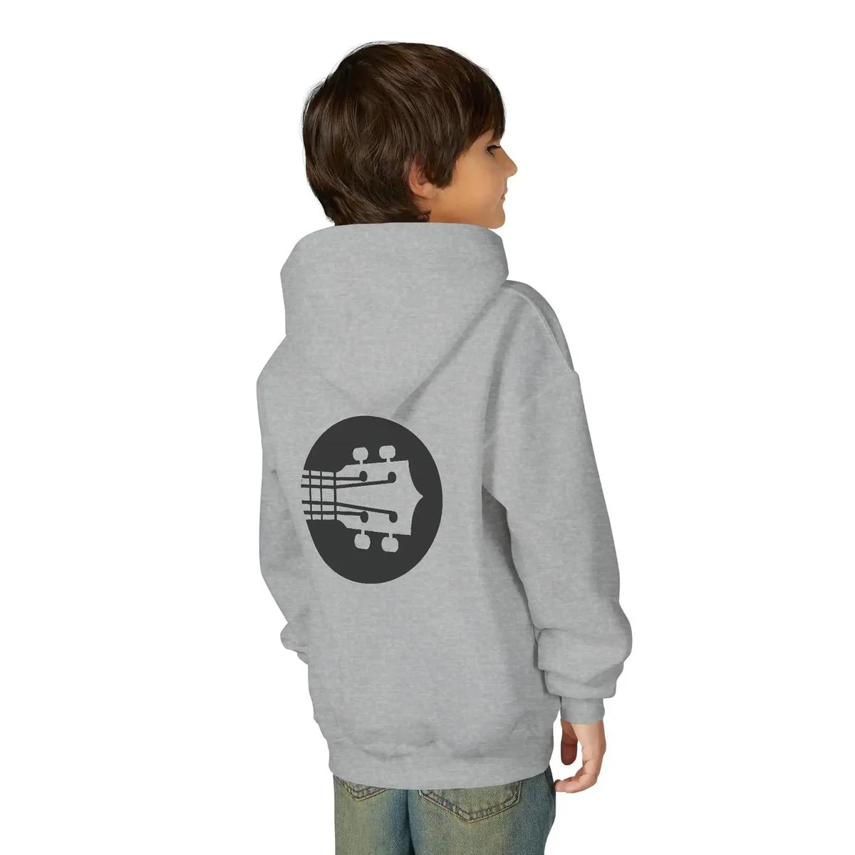 Uke Like The Pros Youth Hoodie — Black Logo - Image 13