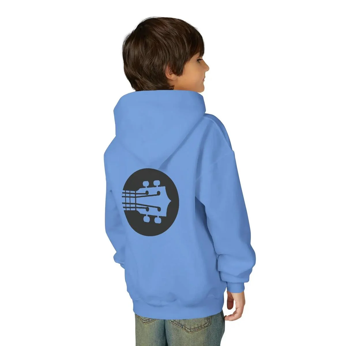 Uke Like The Pros Youth Hoodie — Black Logo - Image 27