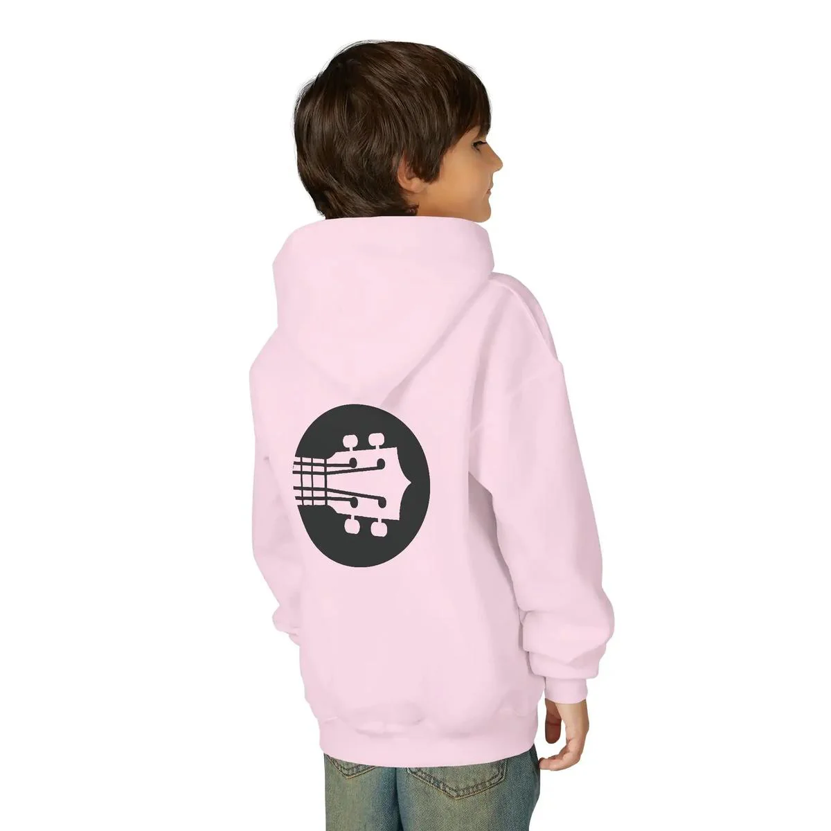Uke Like The Pros Youth Hoodie — Black Logo - Image 30