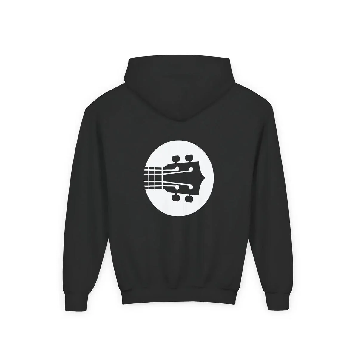 Uke Like The Pros Youth Hoodie - White Logo - Image 13
