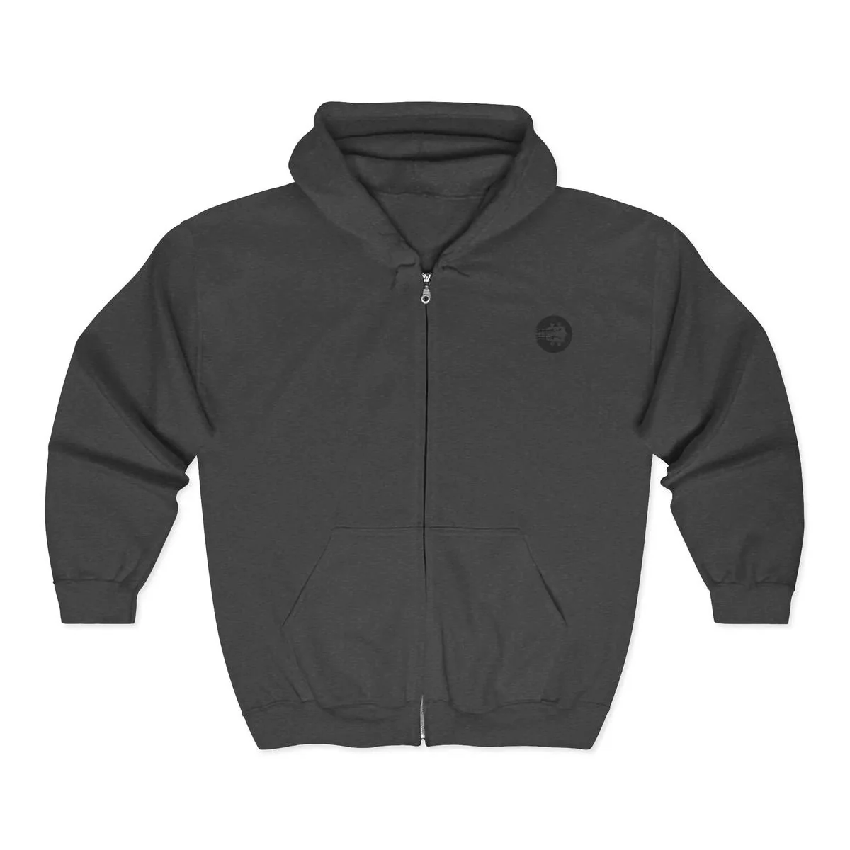 Uke Like The Pros Zip Up Hoodie - Black Logo - Image 3