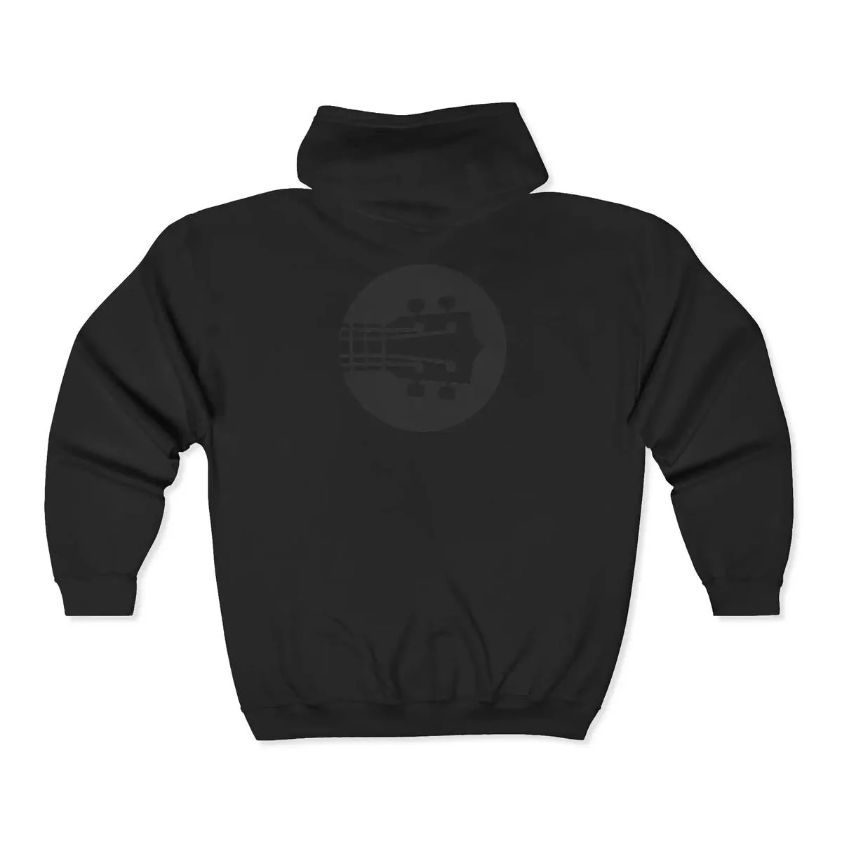Uke Like The Pros Zip Up Hoodie - Black Logo - Image 5