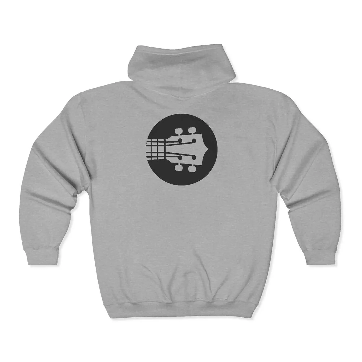 Uke Like The Pros Zip Up Hoodie - Black Logo - Image 8