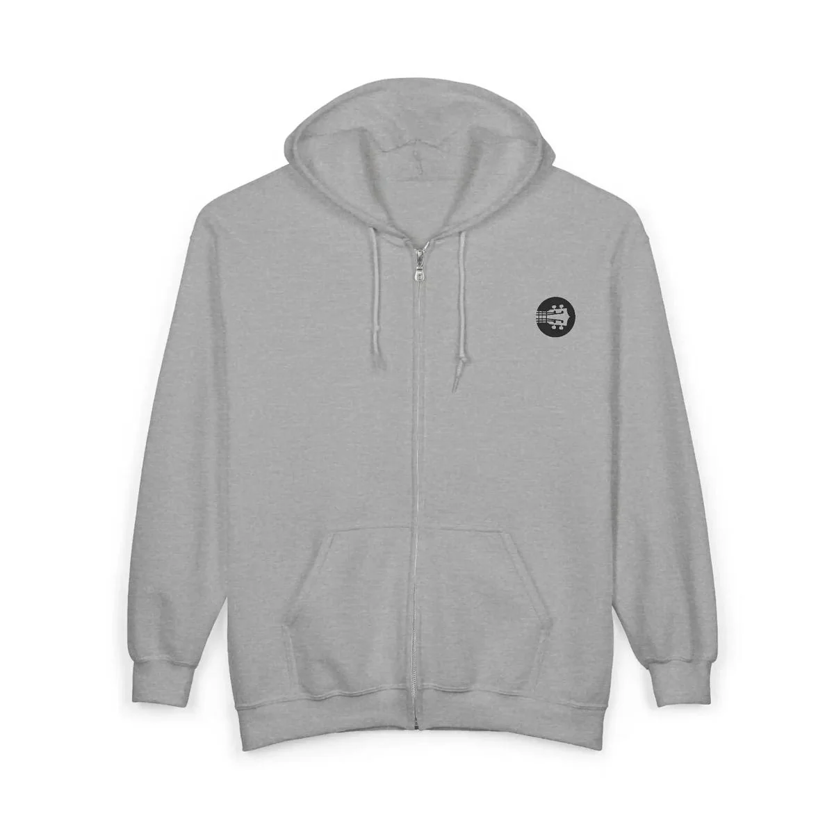 Uke Like The Pros Zip Up Hoodie - Black Logo - Image 9