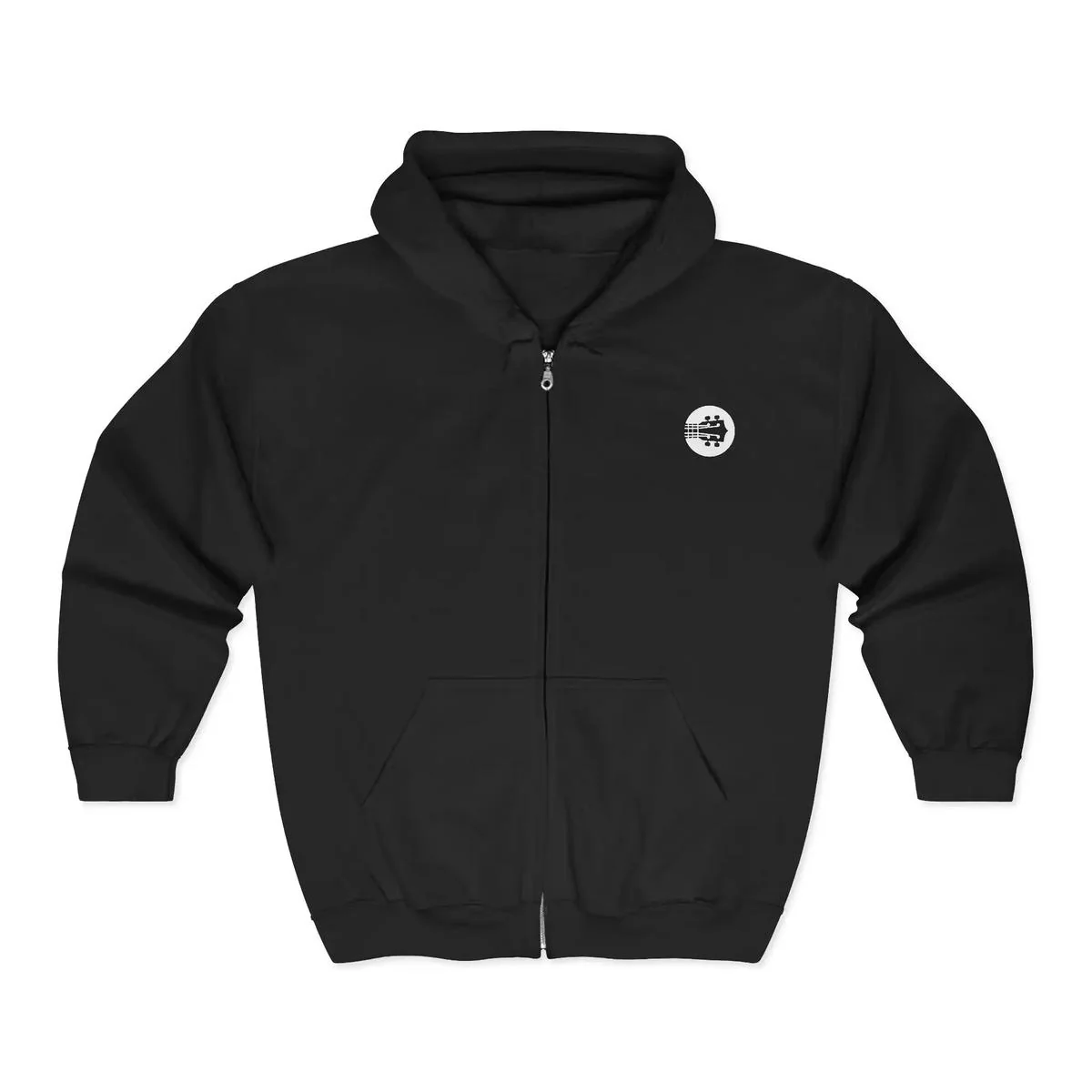 Uke Like The Pros Zip Up Hoodie - White Logo