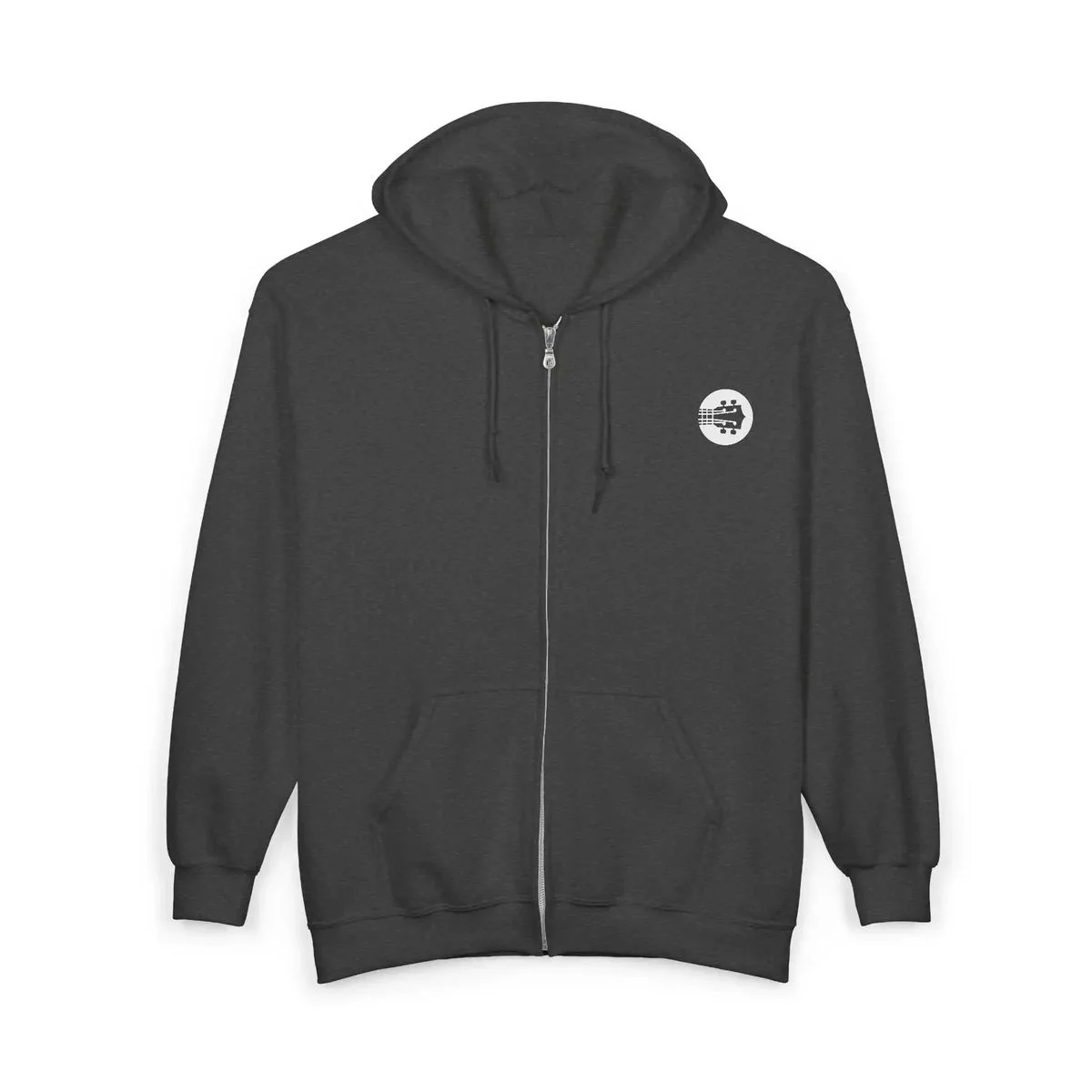 Uke Like The Pros Zip Up Hoodie - White Logo - Image 12
