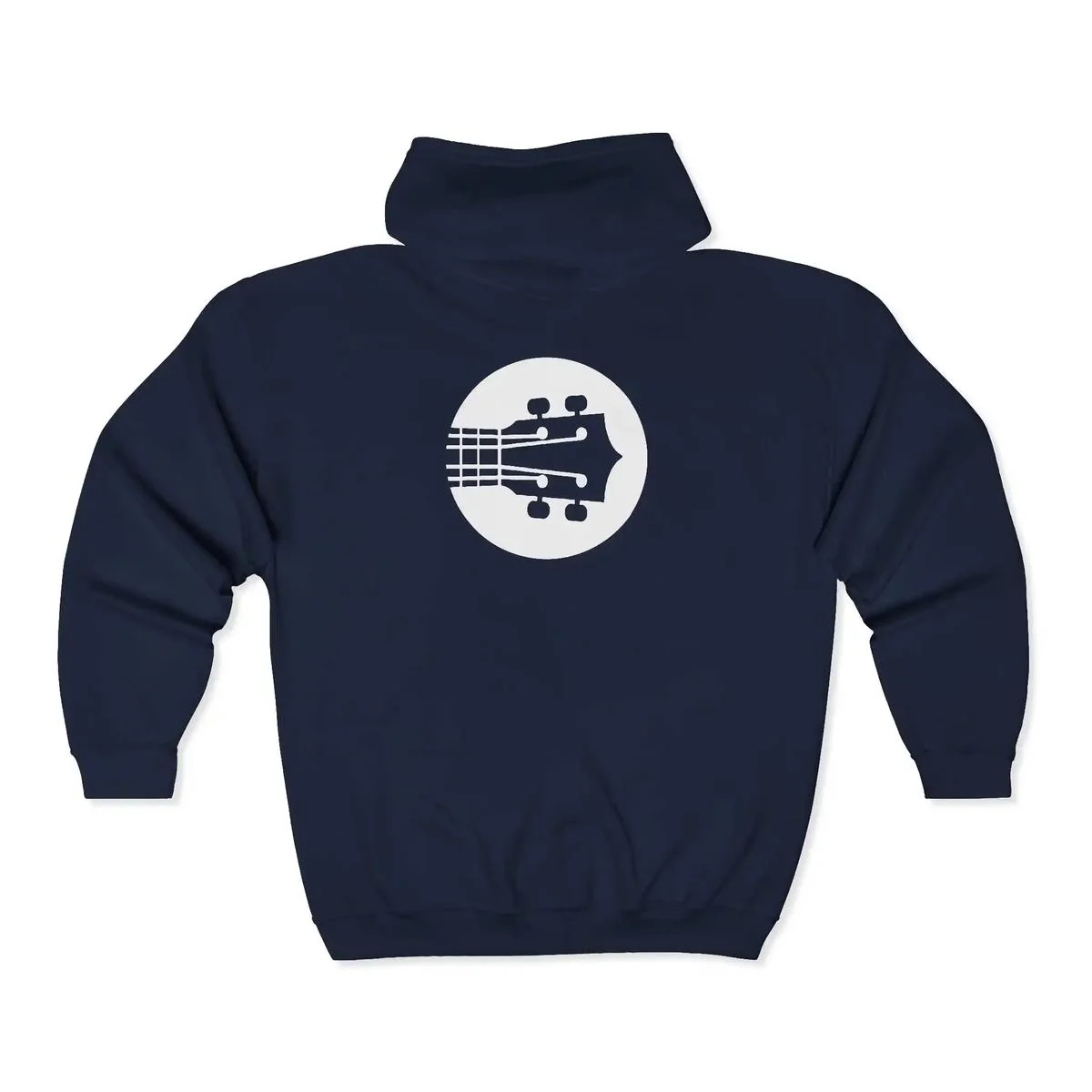 Uke Like The Pros Zip Up Hoodie - White Logo - Image 14