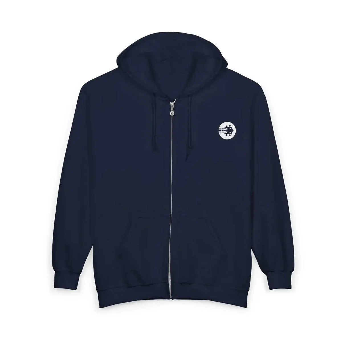 Uke Like The Pros Zip Up Hoodie - White Logo - Image 15