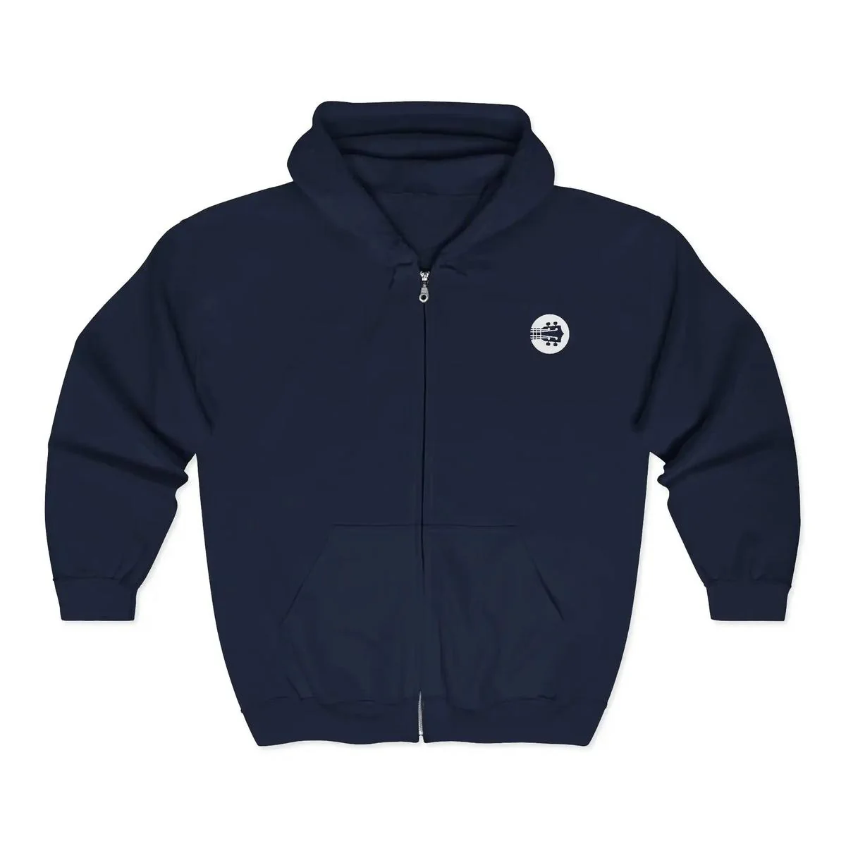 Uke Like The Pros Zip Up Hoodie - White Logo - Image 4