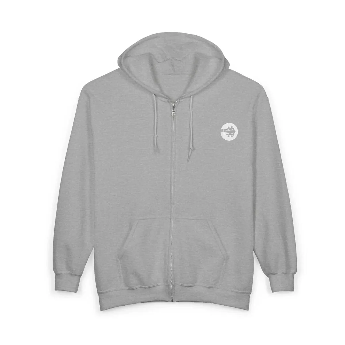 Uke Like The Pros Zip Up Hoodie - White Logo - Image 9