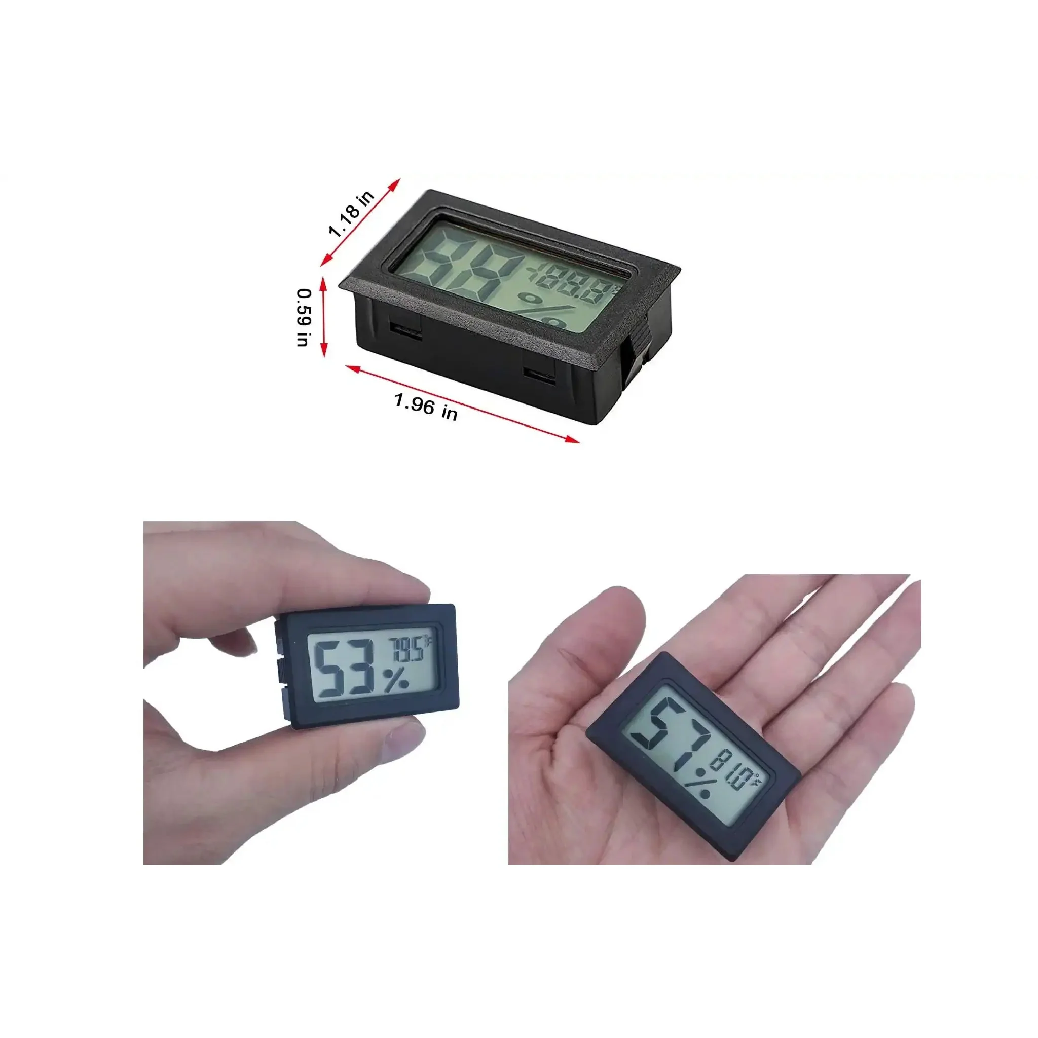 Ukulele Digital Hygrometer Humidity Gauge and Digital Thermometer (°F)
