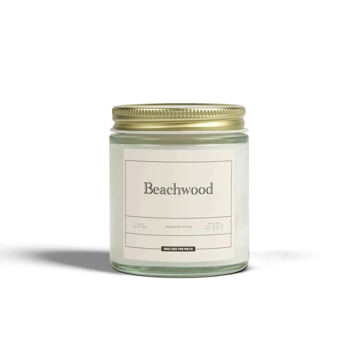 Uke Like The Pros Coconut & Apricot Wax Scented Candle - Beachwood (4oz & 9oz)