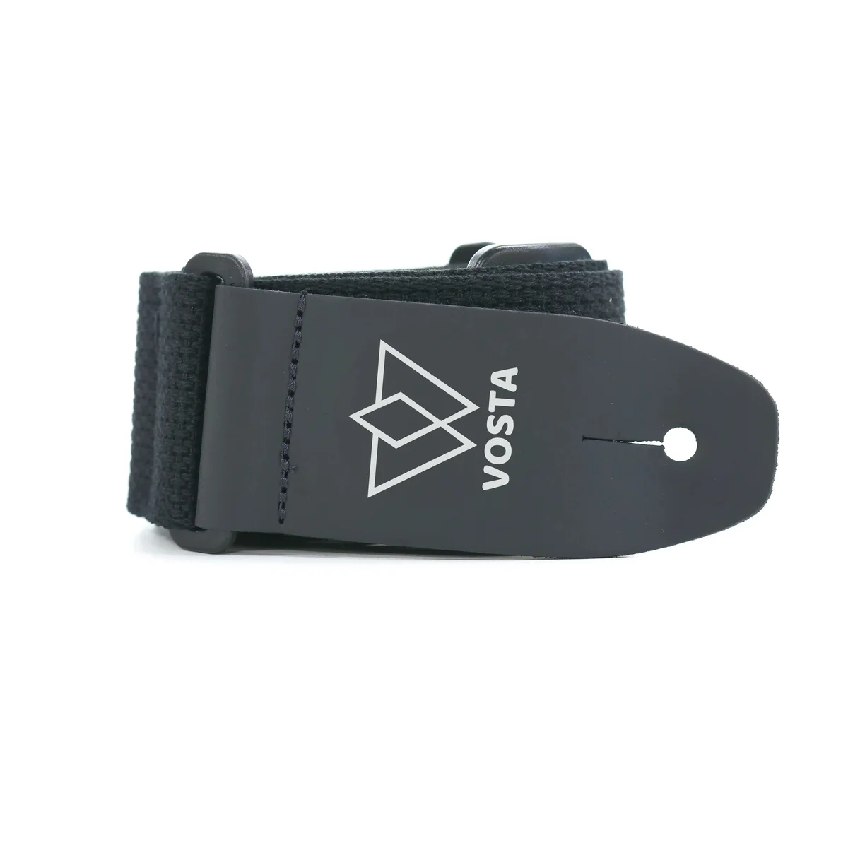 Vosta 2" Woven Cotton Guitar Strap - Black - Image 2