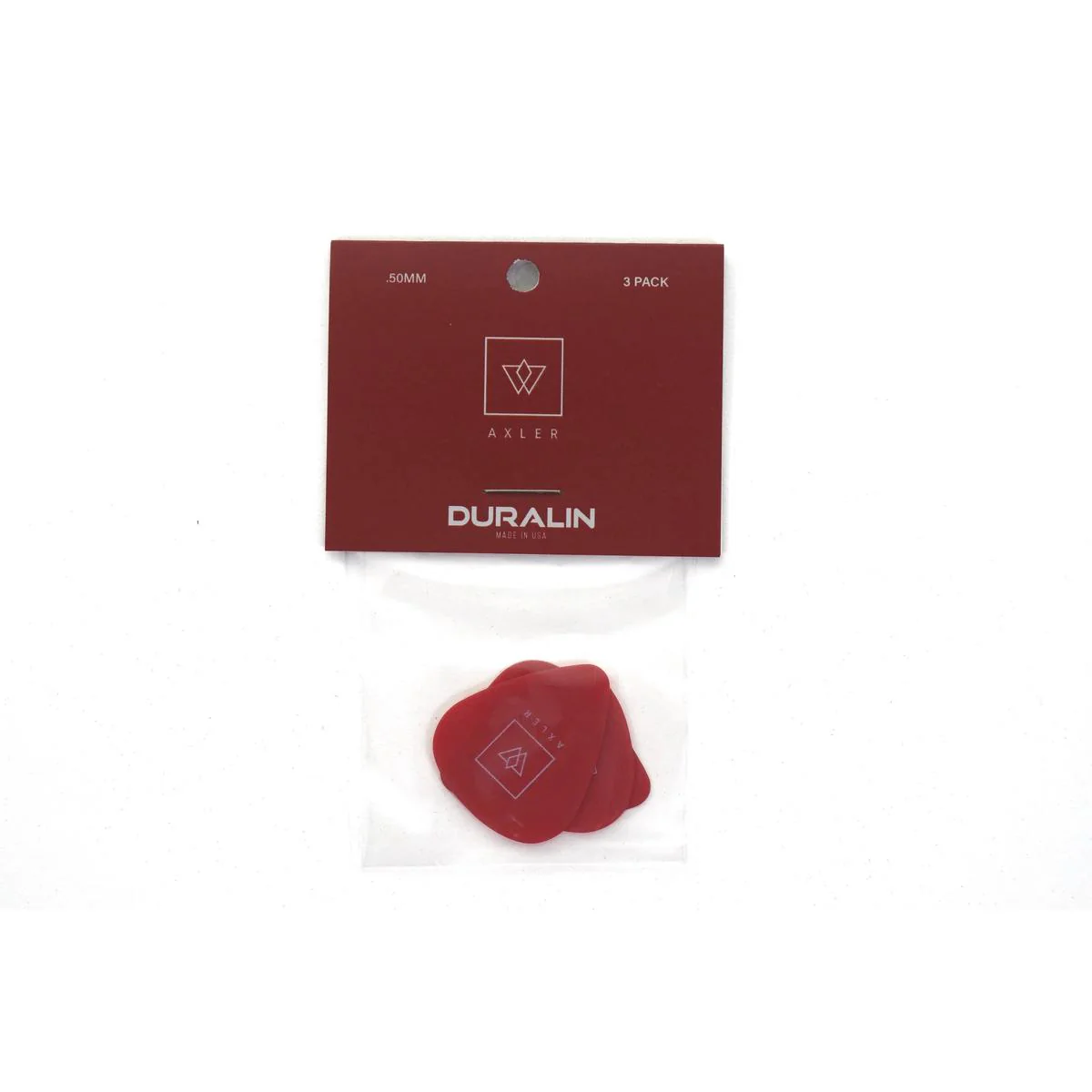 Vosta .50mm Celluloid Red Picks - 3 Pack