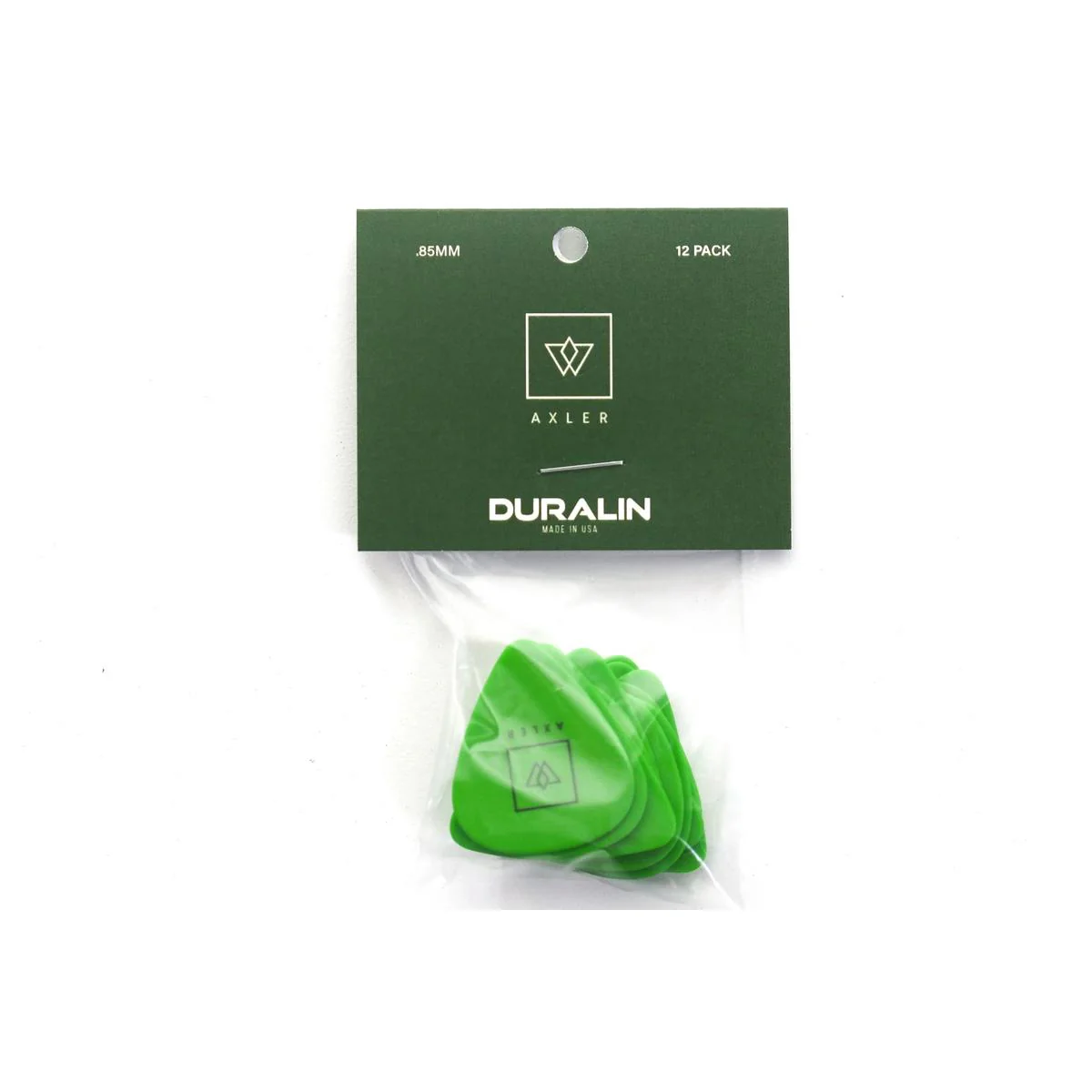 Vosta .85mm Celluloid Green Picks - 12 Pack