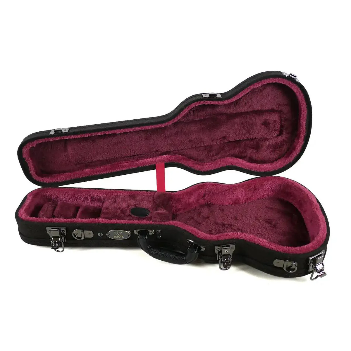 Vosta Black Archtop Wood Tenor Ukulele Hardshell Case - Image 2