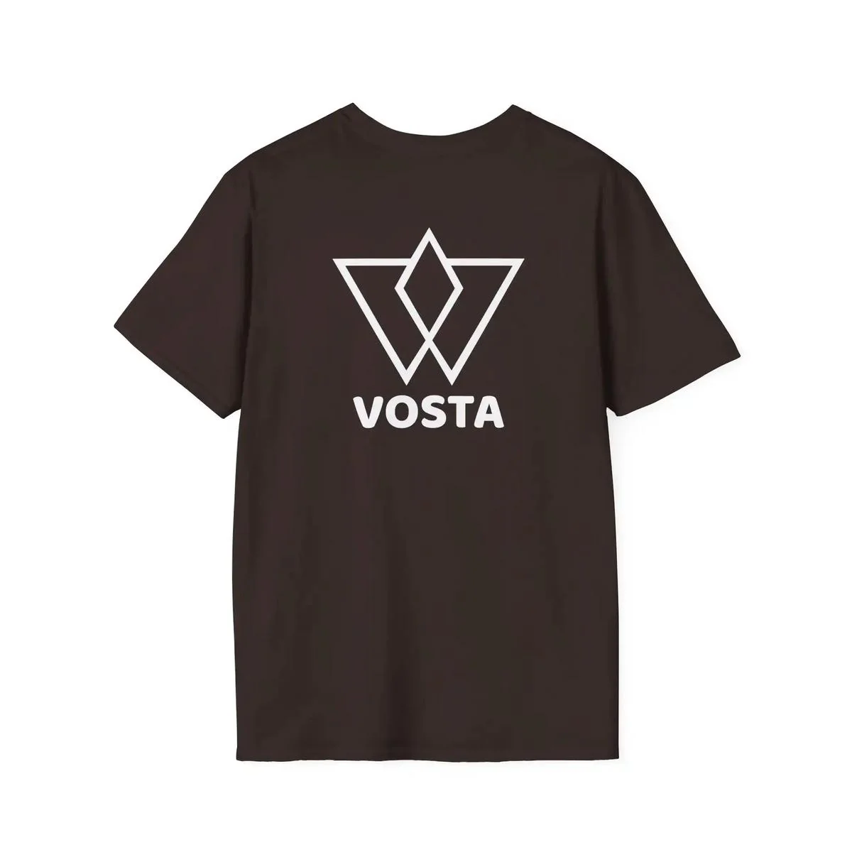 Vosta Black T-Shirt - Minimalist White Logo Tee - Image 19