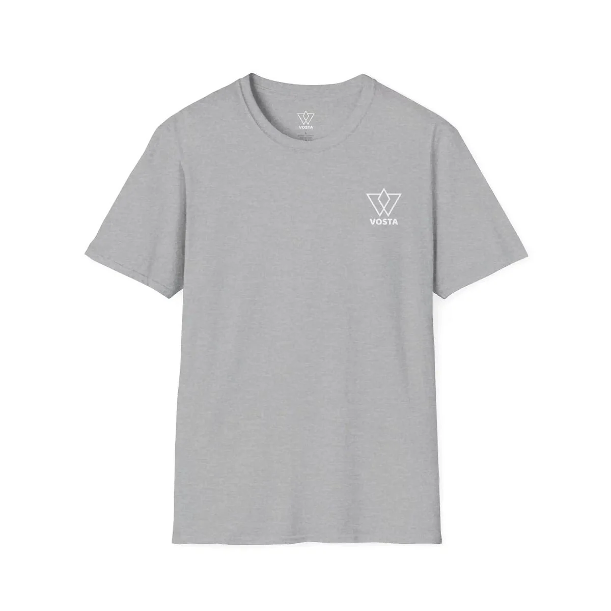 Vosta Black T-Shirt - Minimalist White Logo Tee - Image 2