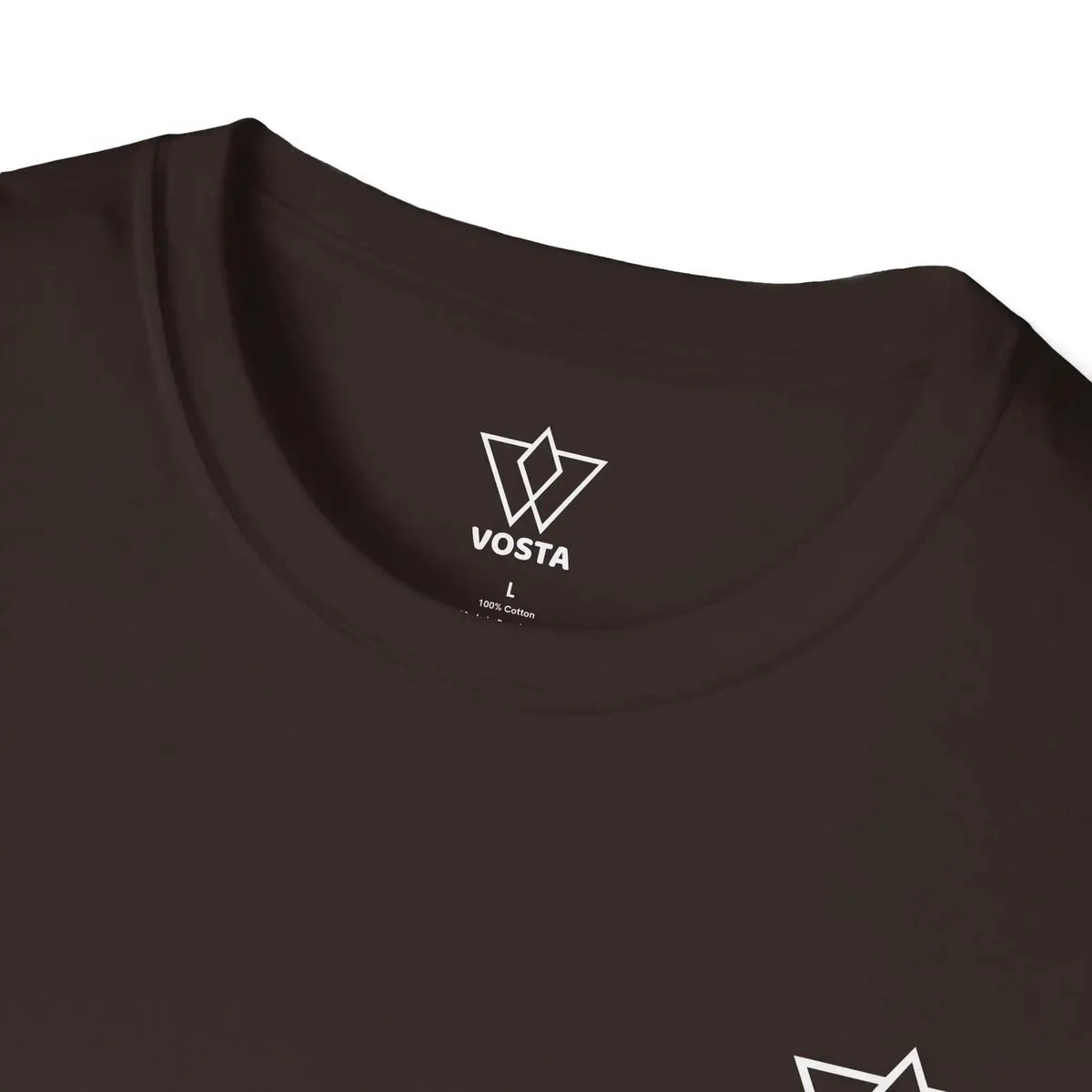 Vosta Black T-Shirt - Minimalist White Logo Tee - Image 20