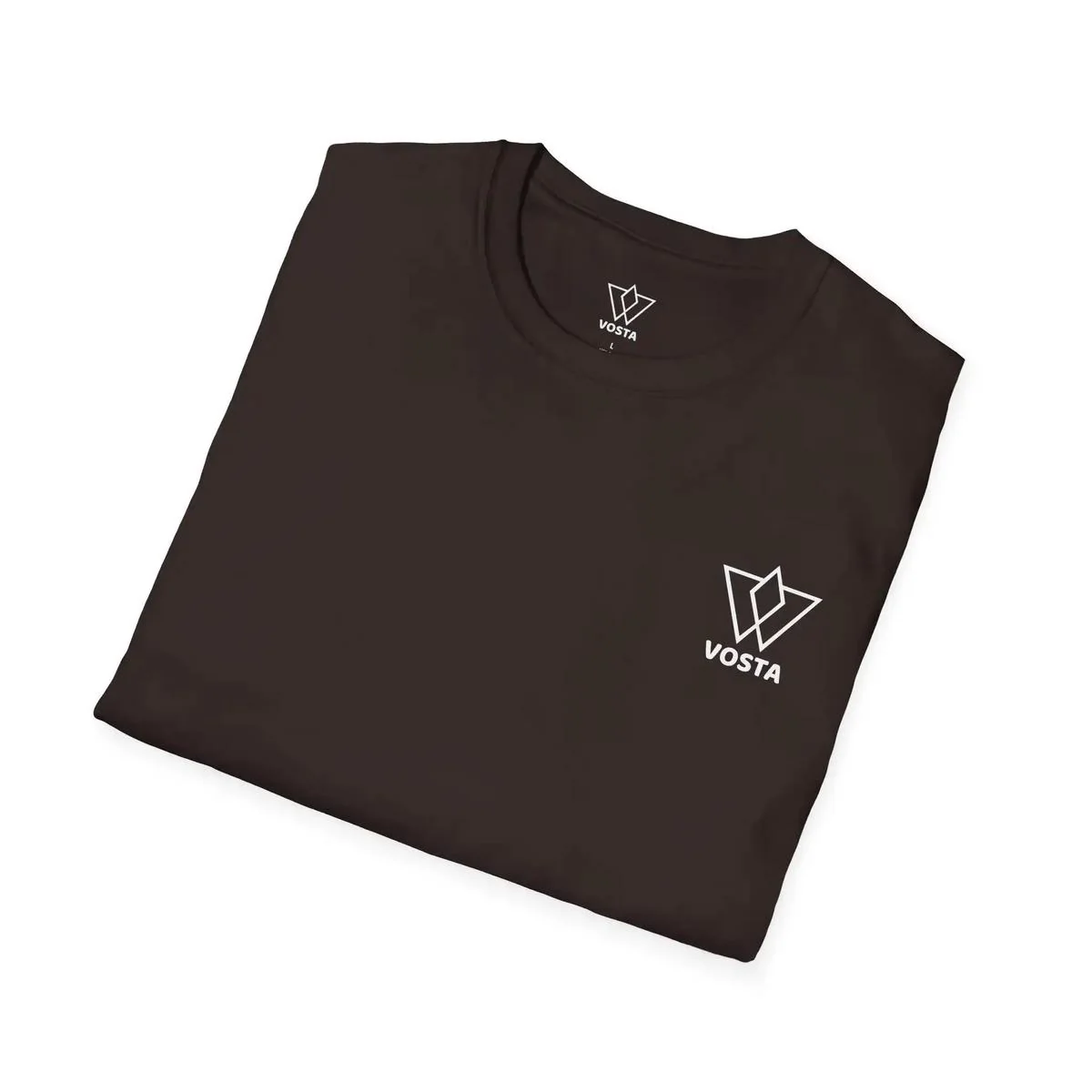 Vosta Black T-Shirt - Minimalist White Logo Tee - Image 21