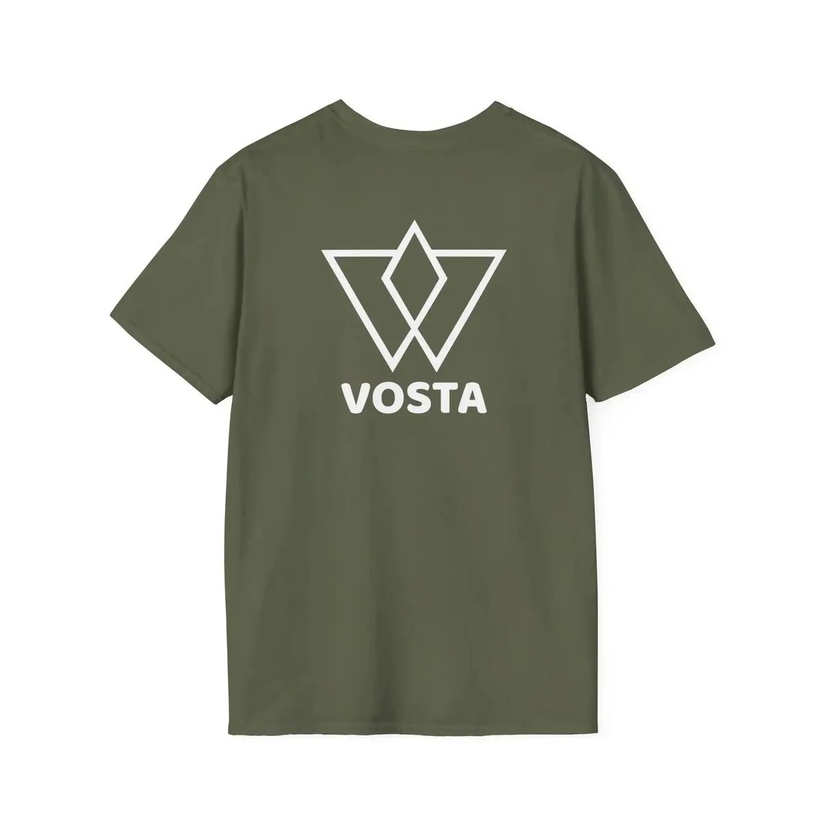 Vosta Black T-Shirt - Minimalist White Logo Tee - Image 22
