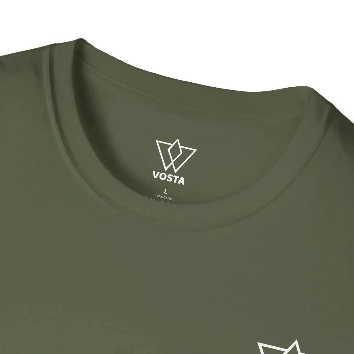 Vosta Black T-Shirt - Minimalist White Logo Tee - Image 23