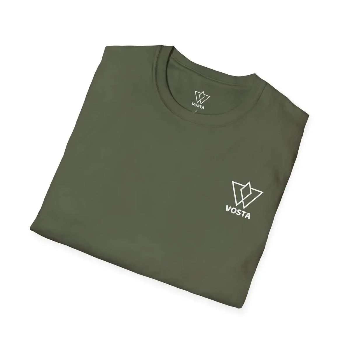 Vosta Black T-Shirt - Minimalist White Logo Tee - Image 24