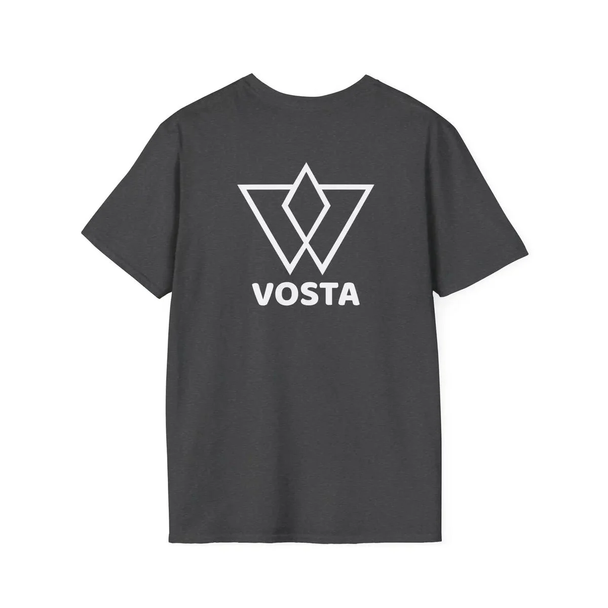 Vosta Black T-Shirt - Minimalist White Logo Tee - Image 25