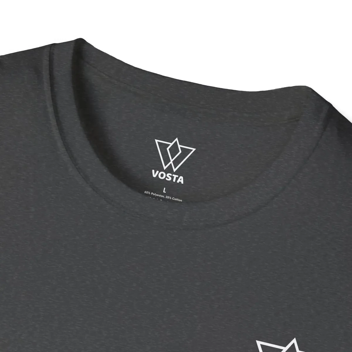 Vosta Black T-Shirt - Minimalist White Logo Tee - Image 26