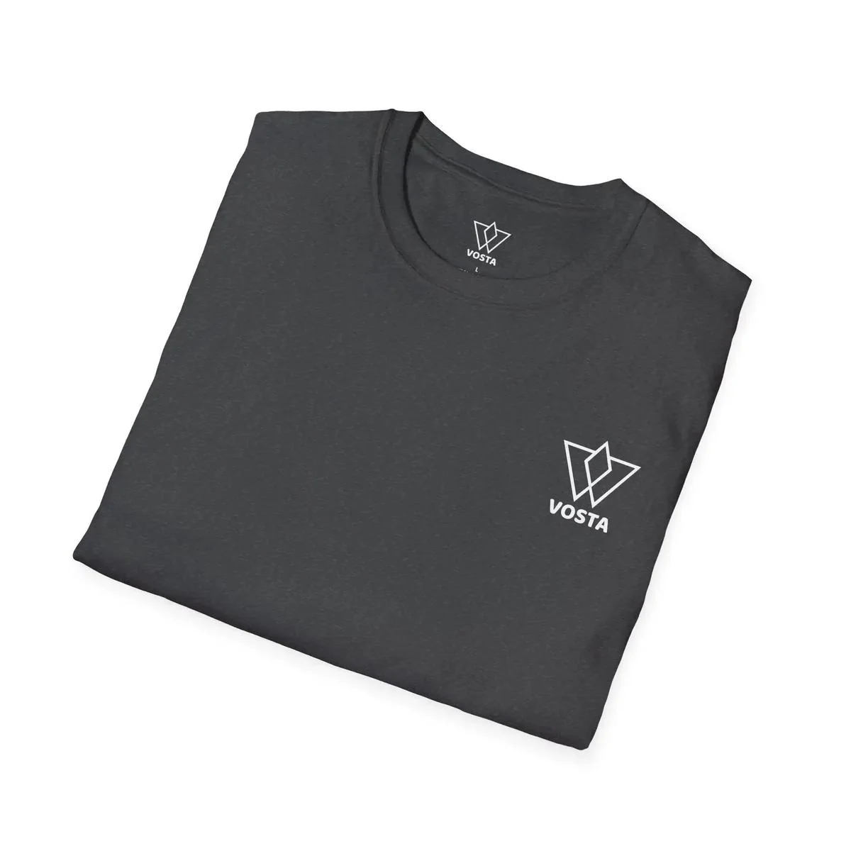 Vosta Black T-Shirt - Minimalist White Logo Tee - Image 27