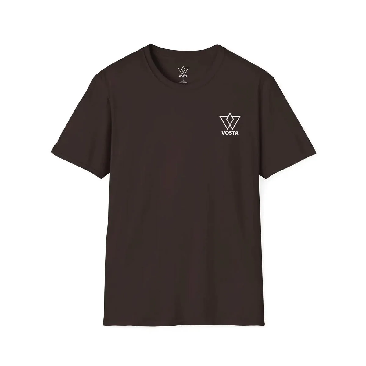 Vosta Black T-Shirt - Minimalist White Logo Tee - Image 3