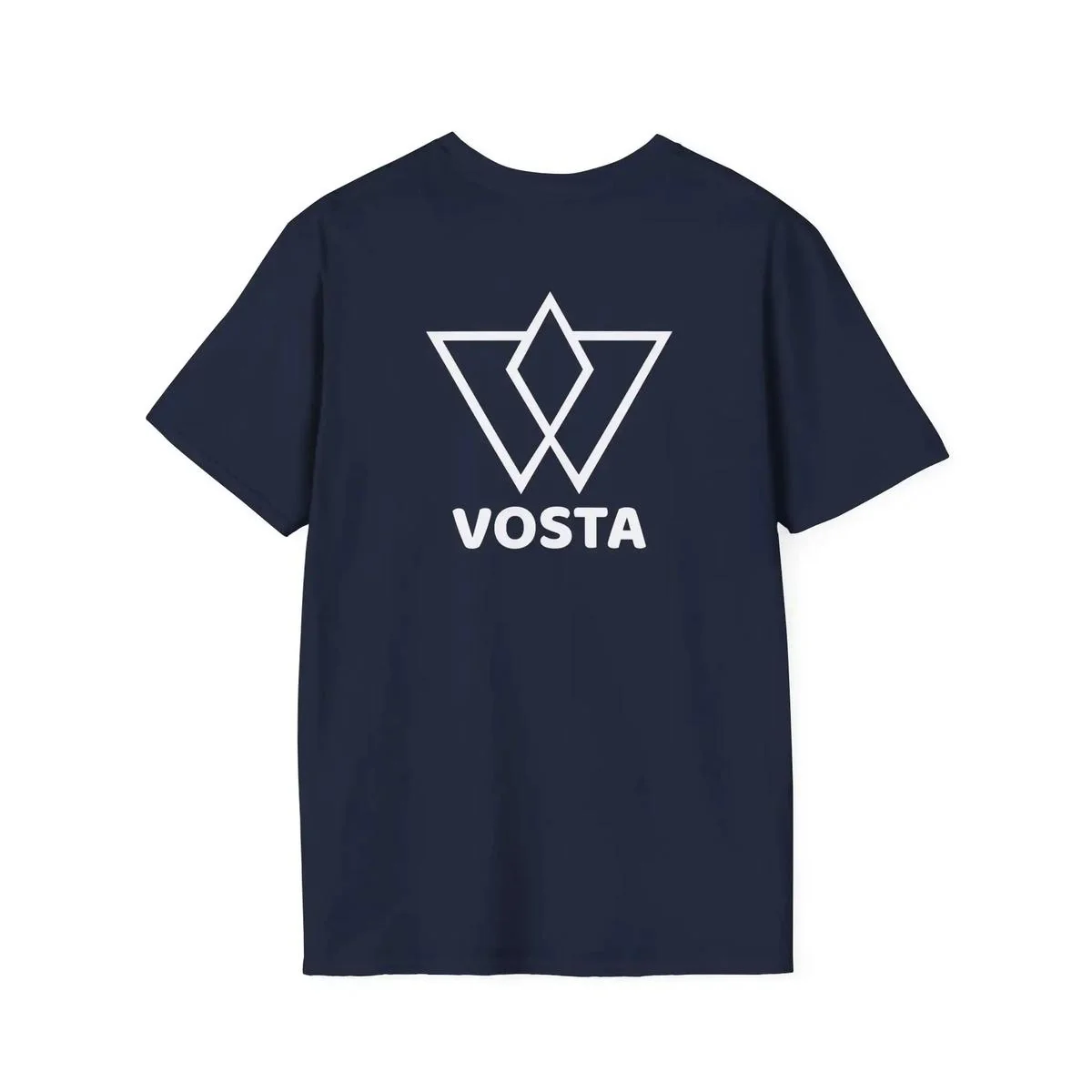 Vosta Black T-Shirt - Minimalist White Logo Tee - Image 34