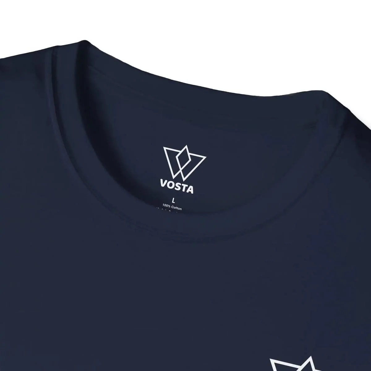 Vosta Black T-Shirt - Minimalist White Logo Tee - Image 35