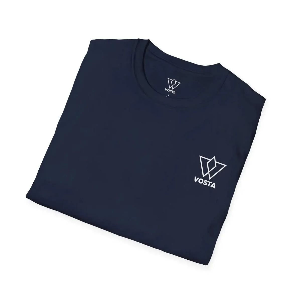Vosta Black T-Shirt - Minimalist White Logo Tee - Image 36
