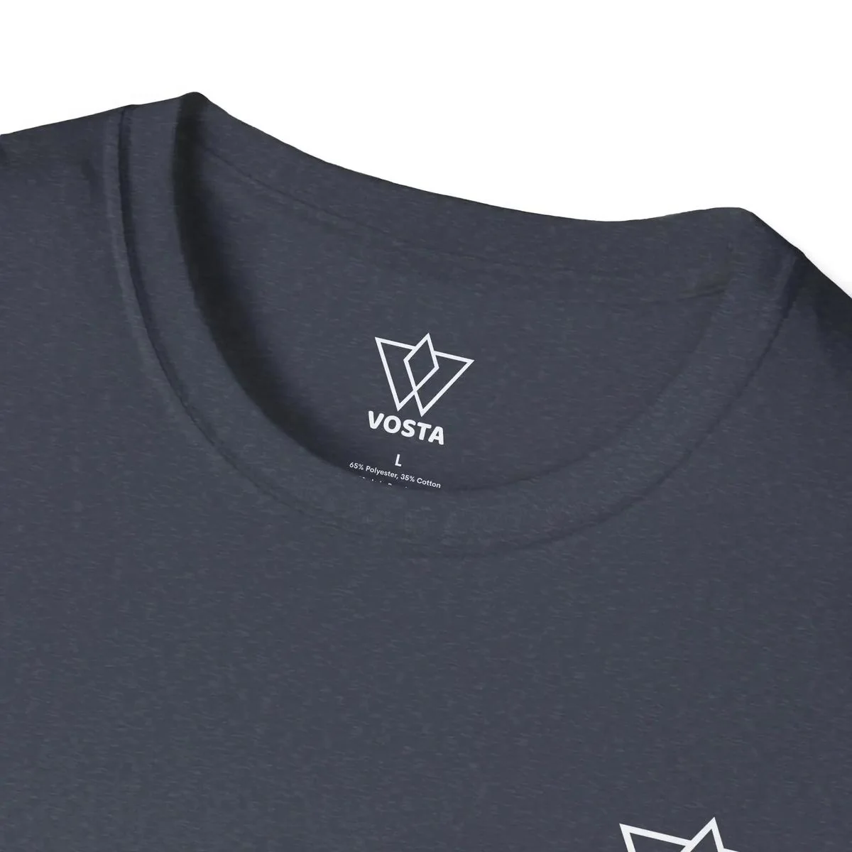 Vosta Black T-Shirt - Minimalist White Logo Tee - Image 38
