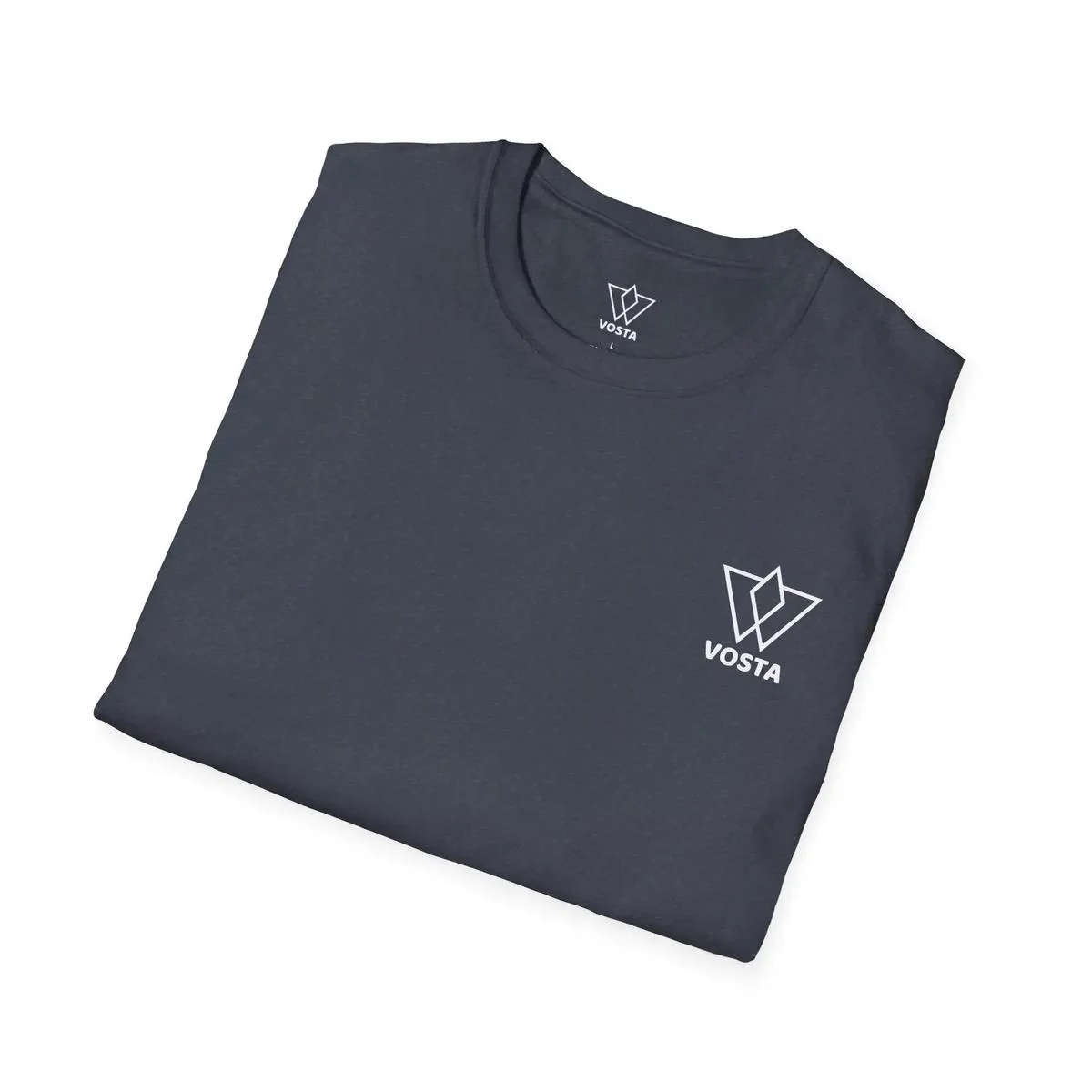 Vosta Black T-Shirt - Minimalist White Logo Tee - Image 39