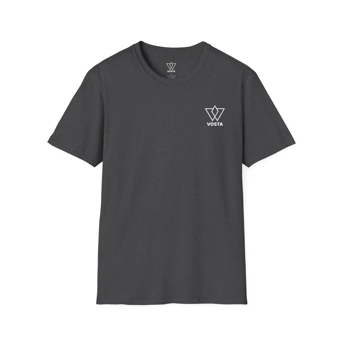 Vosta Black T-Shirt - Minimalist White Logo Tee - Image 5