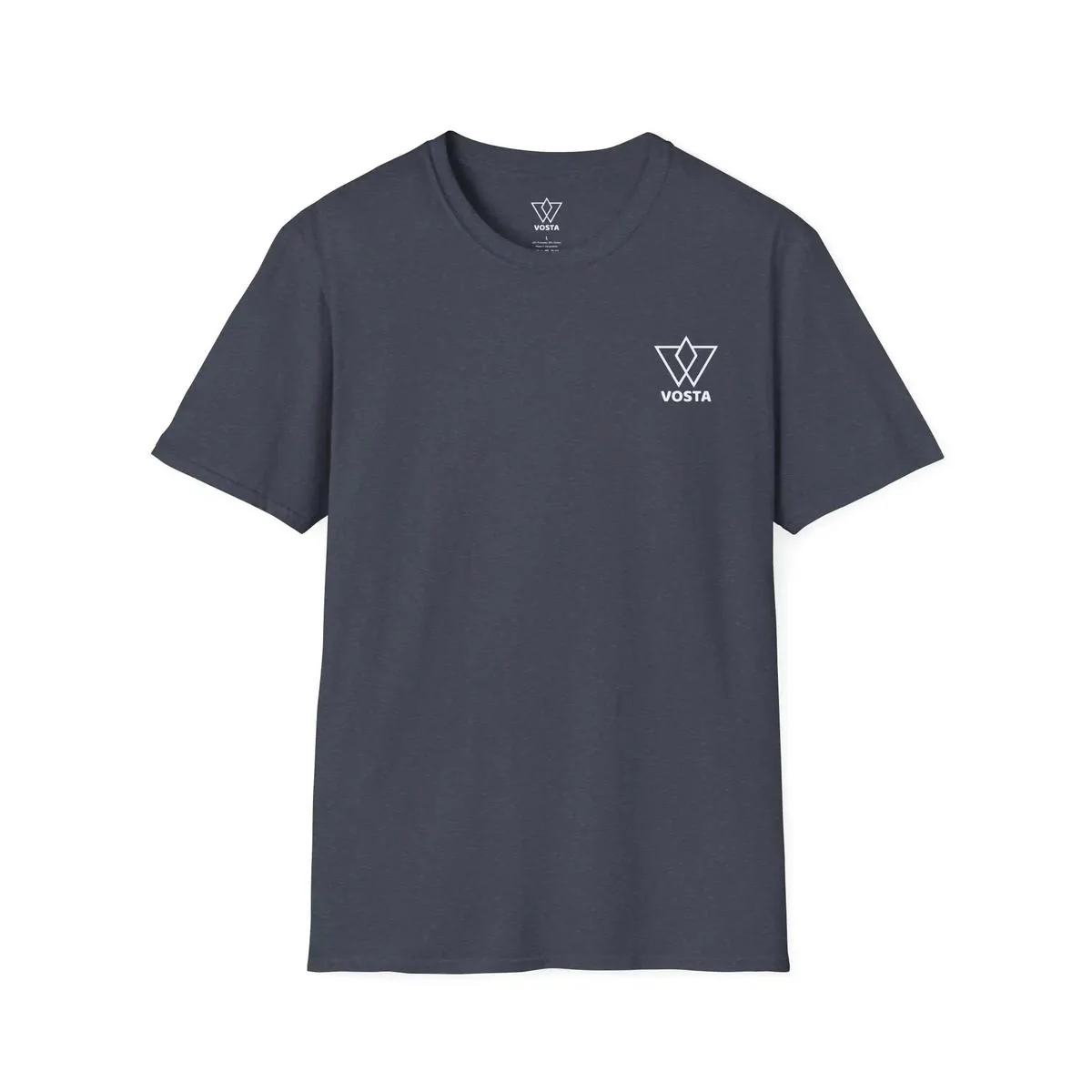 Vosta Black T-Shirt - Minimalist White Logo Tee - Image 9