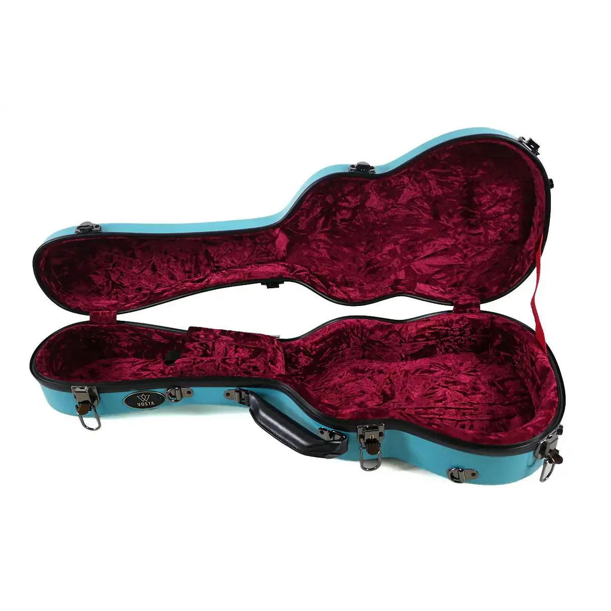 Vosta Blue Archtop Fiberglass Tenor Ukulele Hardshell Case - Image 2