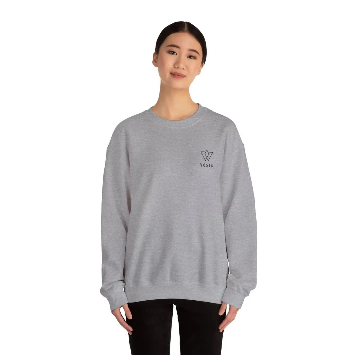 Vosta Crewneck Sweatshirt — Black Logo - Image 18