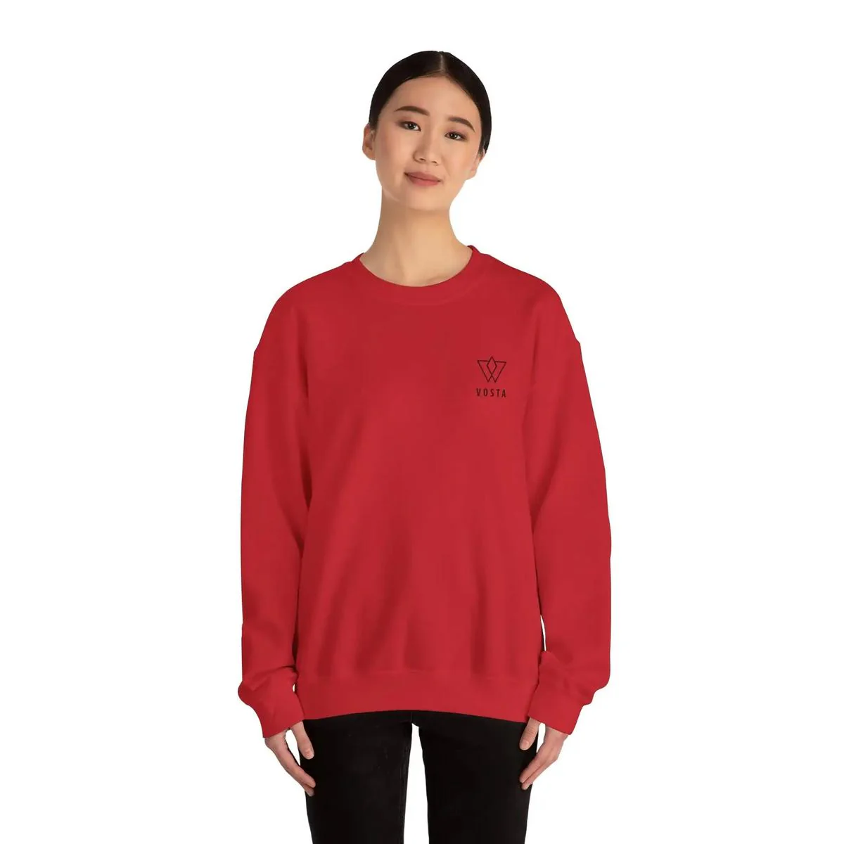 Vosta Crewneck Sweatshirt — Black Logo - Image 20