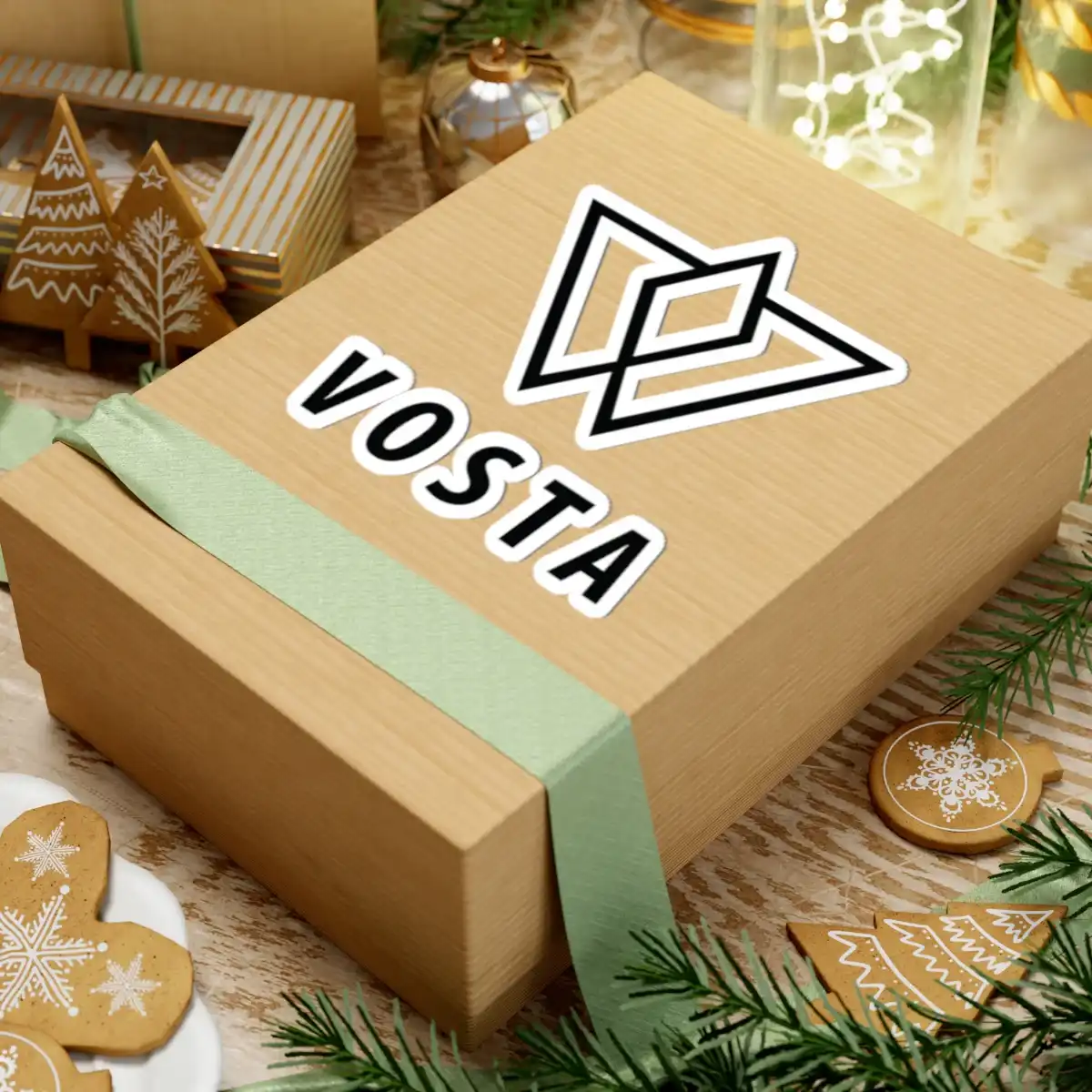 Vosta Logo Sticker - Black Logo - Image 8