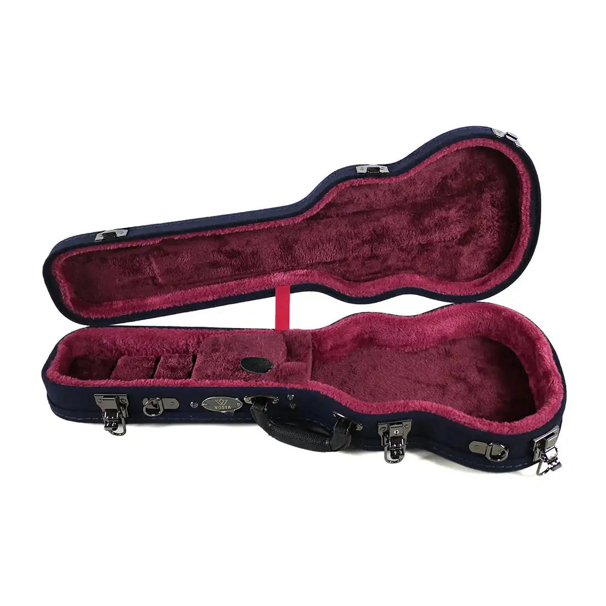 Vosta Navy Blue Archtop Wood Tenor Ukulele Hardshell Case - Image 2